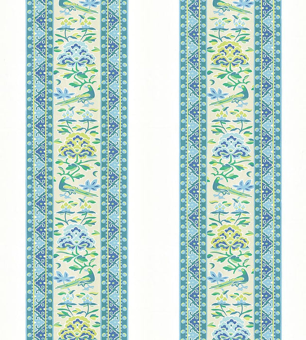 Scalamandre Royal Peony Linen Print Coastal Fabric SC166130001