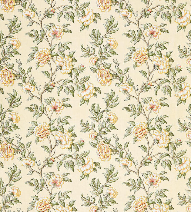 Scalamandre Peonia Linen Print Sunlight Fabric SC166160001