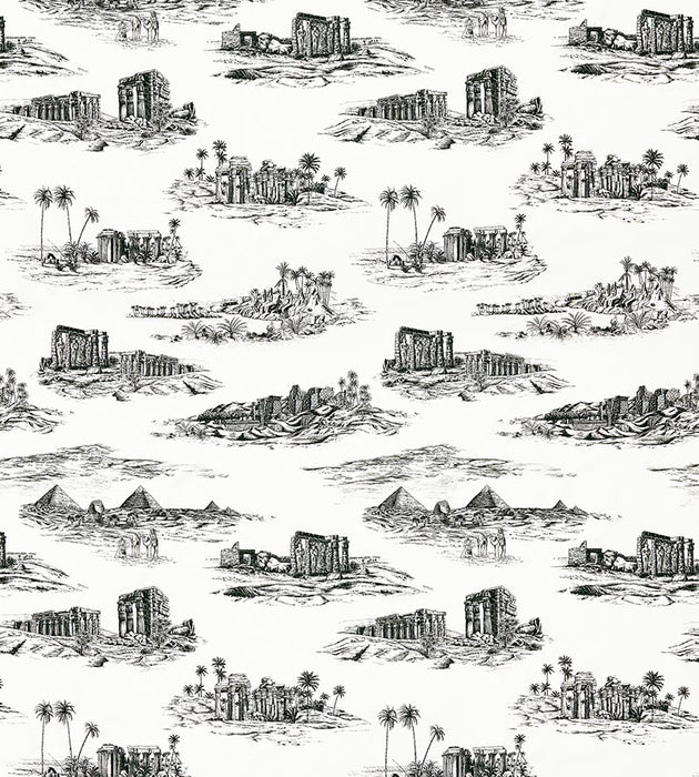 Scalamandre Cairo Toile Ink Fabric SC166350001