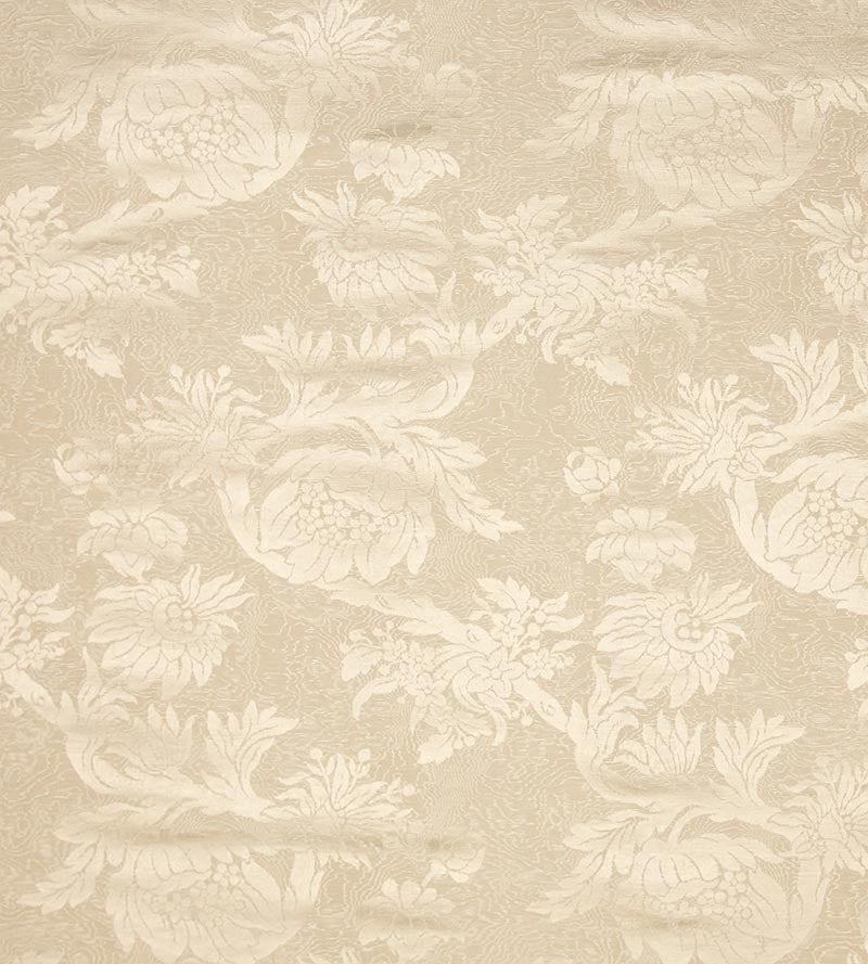 Scalamandre Damas Parc Monceau Cream Fabric Sample SC266950001