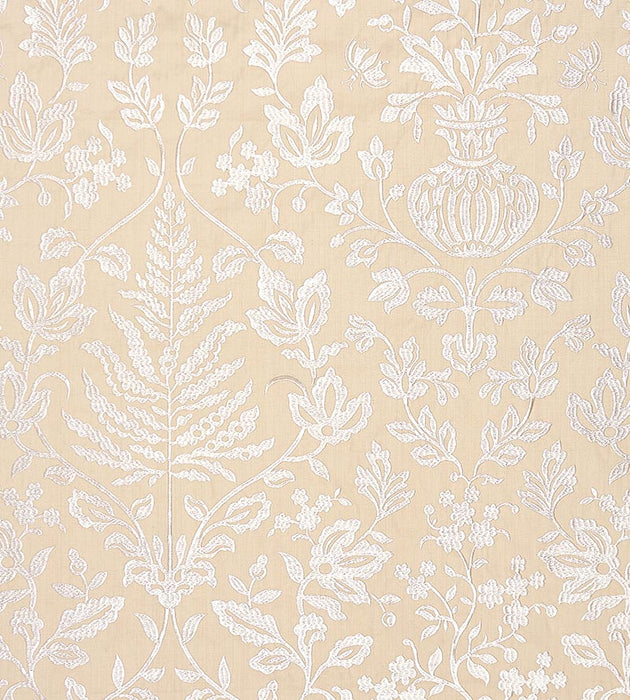 Scalamandre Shalimar Embroidery Sand Fabric Sample SC270320001