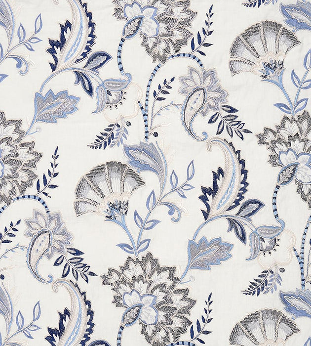 Scalamandre Adara Embroidery Delft Fabric Sample SC270360001