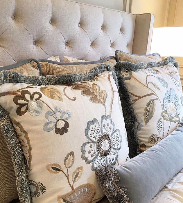 Scalamandre Willowood Embroidery Summer Sage Fabric Sample SC270710001