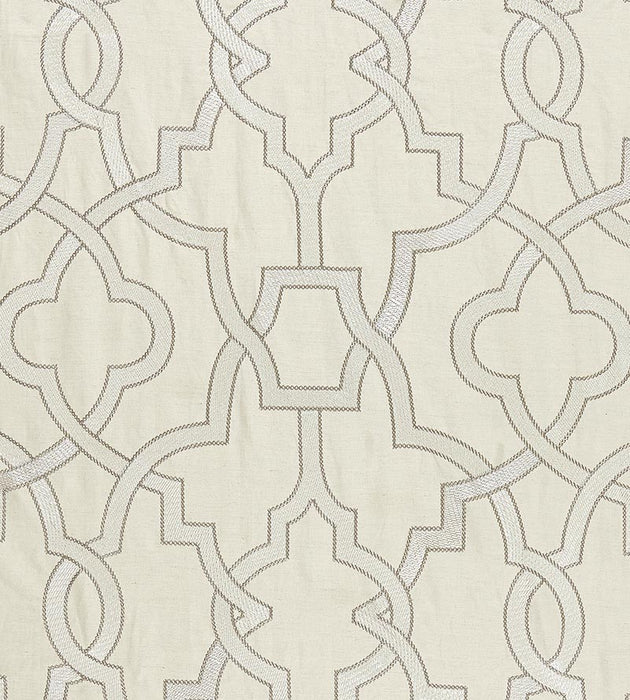 Scalamandre Damascus Embroidery Alabaster Fabric SC270730001