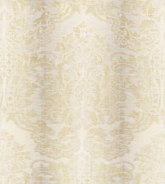 Scalamandre Sorrento Linen Damask Parchment Fabric Sample SC270930001