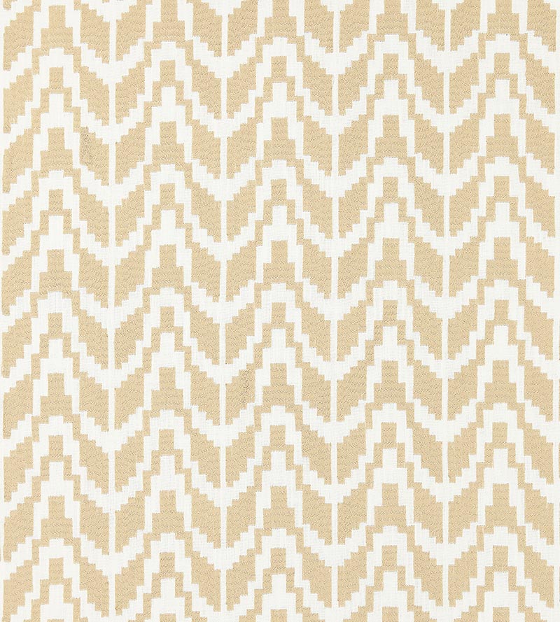 Scalamandre Chevron Embroidery Straw Fabric SC271030001