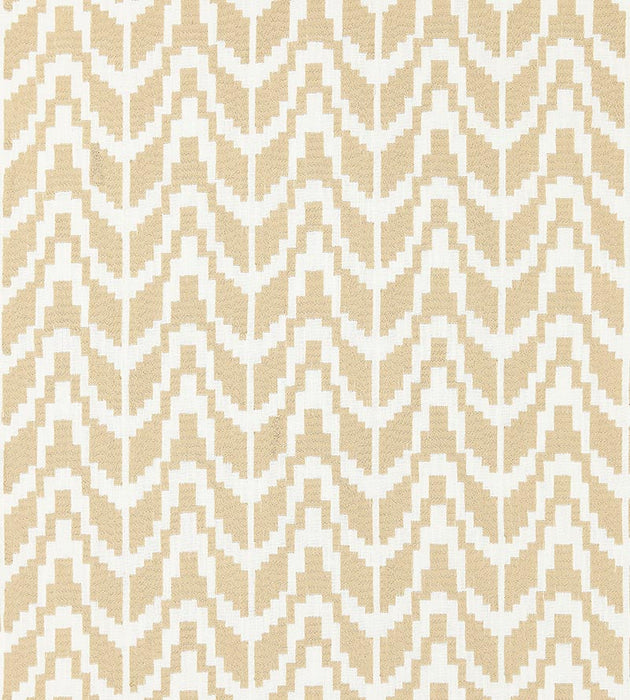 Scalamandre Chevron Embroidery Straw Fabric Sample SC271030001