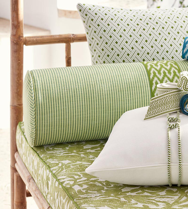 Scalamandre Tisbury Stripe Fern Fabric Sample SC271090001