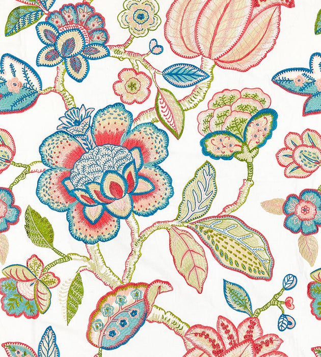 Scalamandre Coromandel Embroidery Bloom Fabric Sample SC271260001