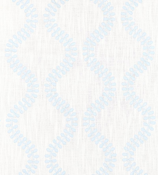 Scalamandre Foglia Embroidery Sky Fabric SC271270001