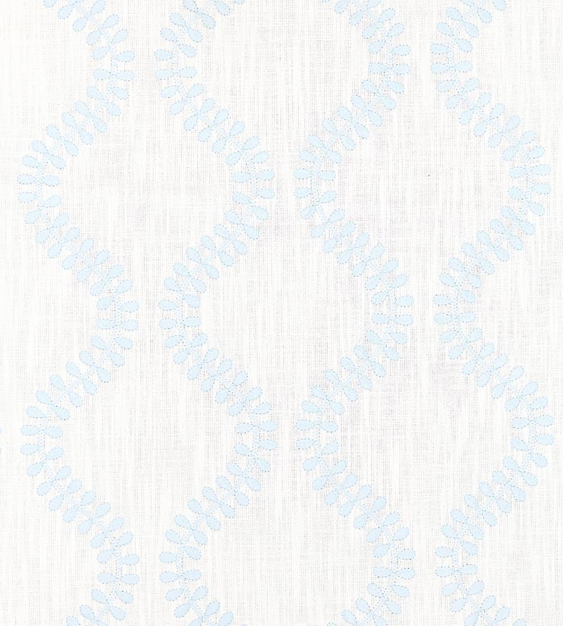 Scalamandre Foglia Embroidery Sky Fabric Sample SC271270001