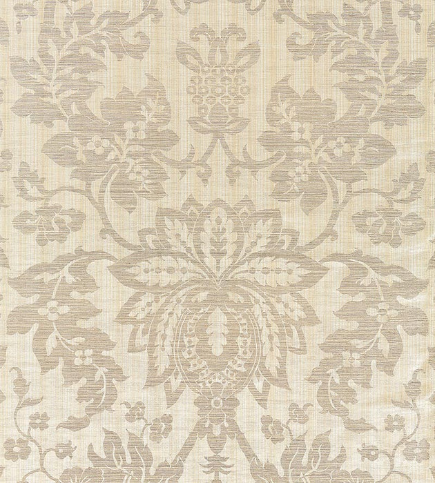 Scalamandre Metalline Damask Champagne Fabric Sample SC271360001
