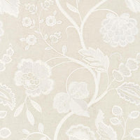 Scalamandre Kensington Embroidery Flax Fabric SC271510001