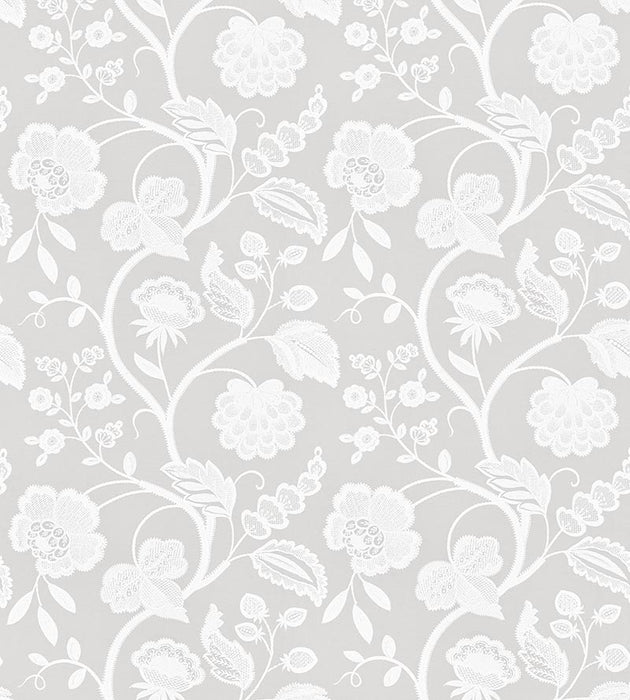 Scalamandre Kensington Embroidery Flax Fabric SC271510001