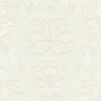Scalamandre Cornelia Damask Embroidery Ivory Fabric SC271600001