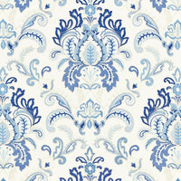 Scalamandre Ava Damask Embroidery Porcelain Fabric SC271640001