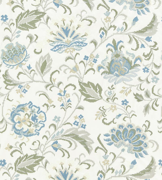 Scalamandre Delphine Embroidery Summer Sage Fabric Sample SC271730001