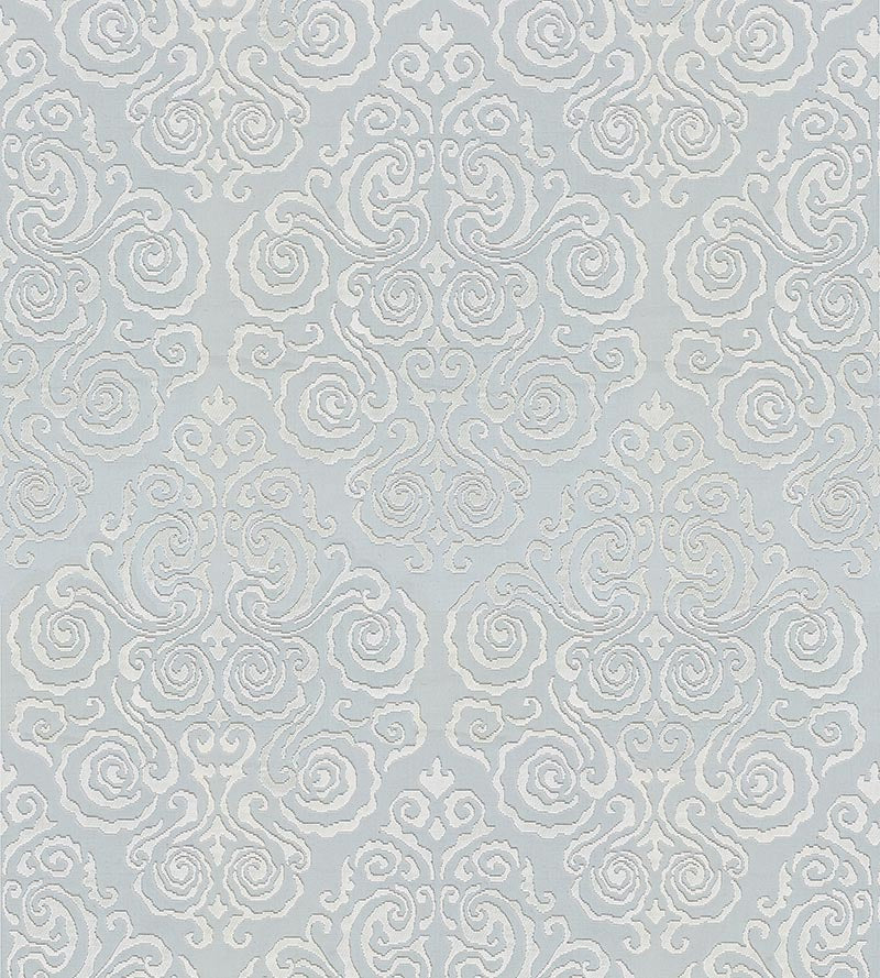 Scalamandre Cirrus Velvet Damask Mist Fabric Sample SC272190001