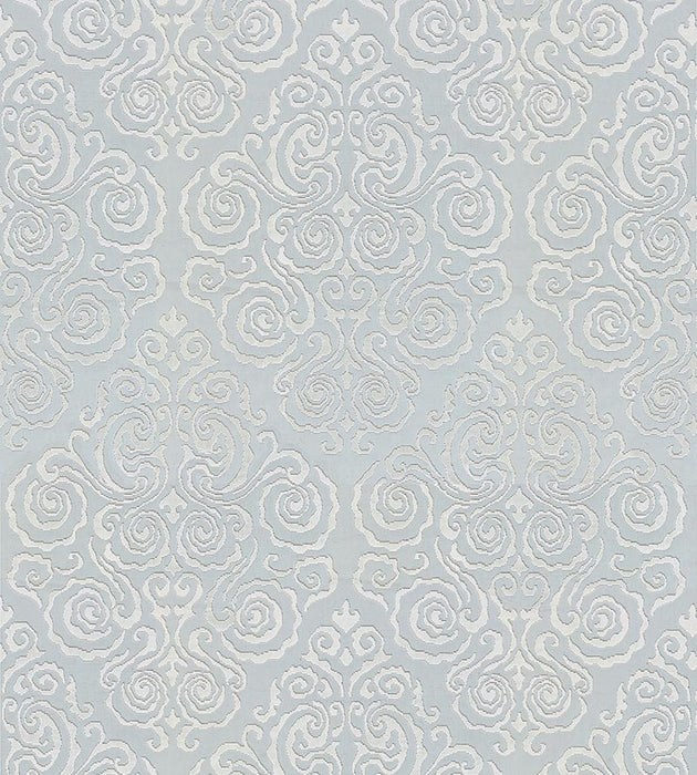 Scalamandre Cirrus Velvet Damask Mist Fabric Sample SC272190001