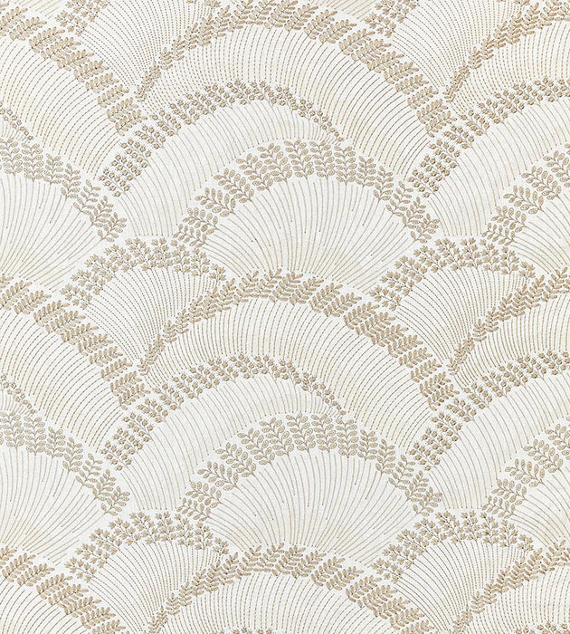 Scalamandre Lovegrass Embroidery Latte Fabric Sample SC272560001