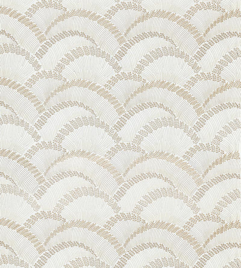 Scalamandre Lovegrass Embroidery Latte Fabric Sample SC272560001