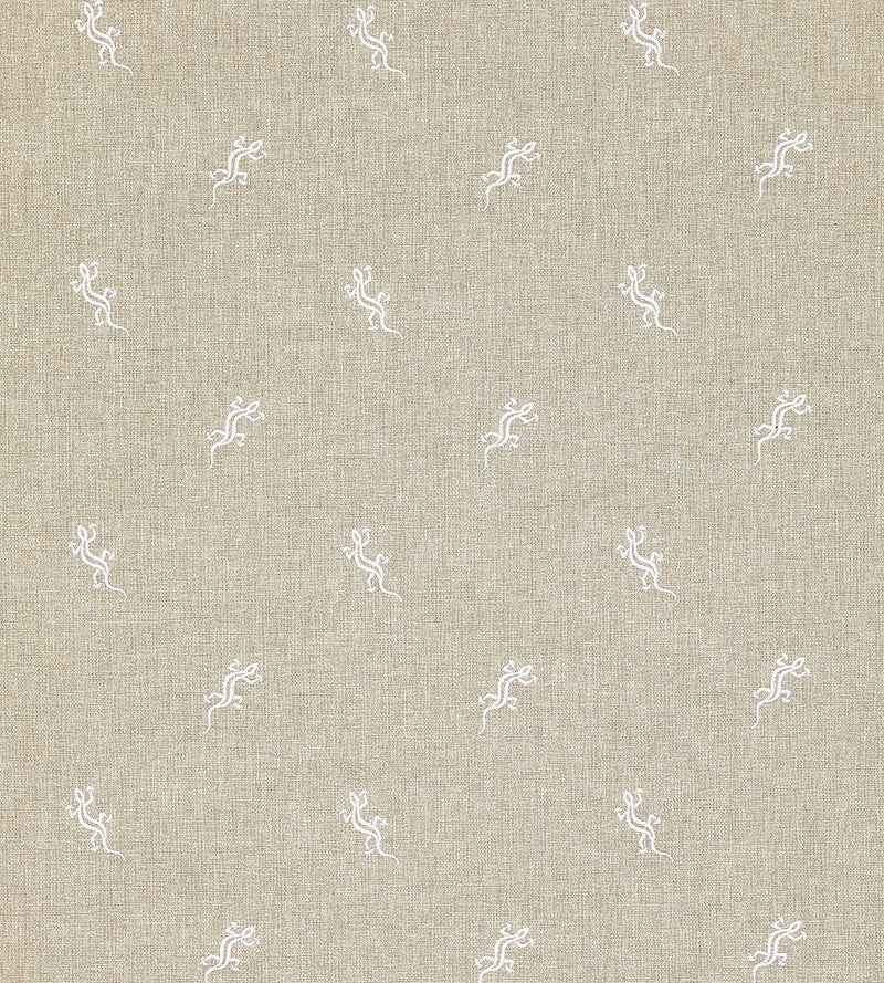 Scalamandre Gecko Embroidery - Outdoor Limestone SC273190001 Sample ...