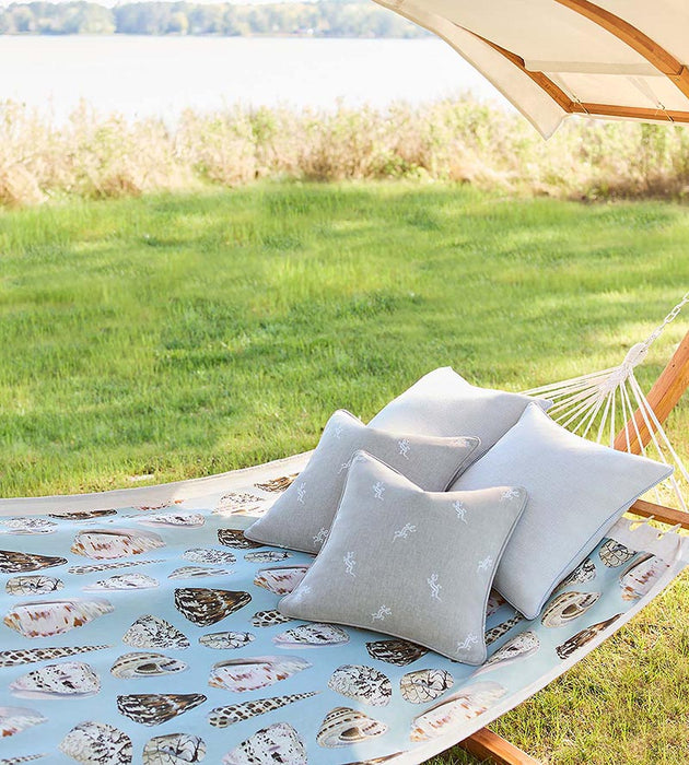 Scalamandre Gecko Embroidery - Outdoor Limestone Fabric SC273190001