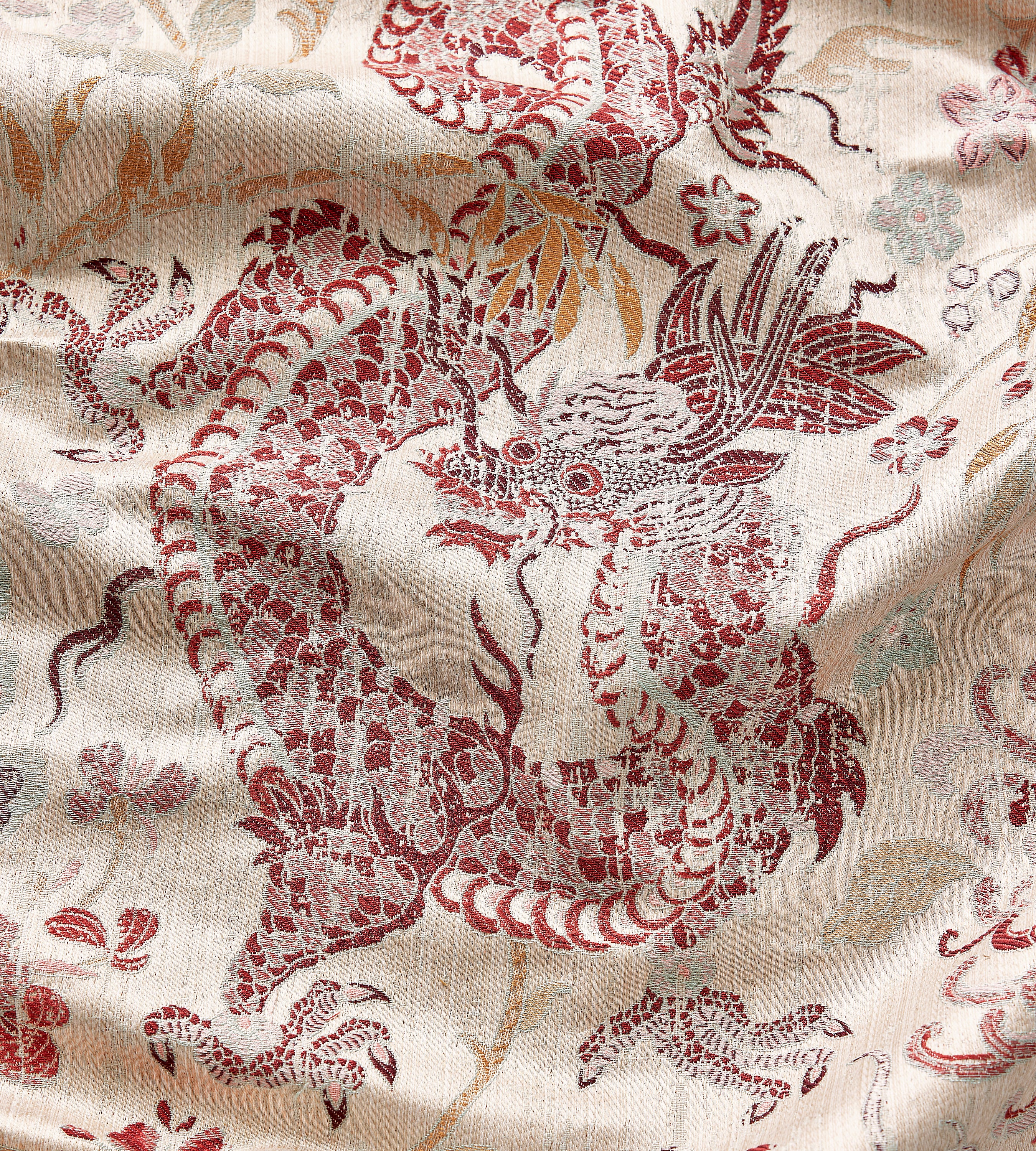 Scalamandre Dragon Tableau Winter Rose Fabric Sample SC273270001