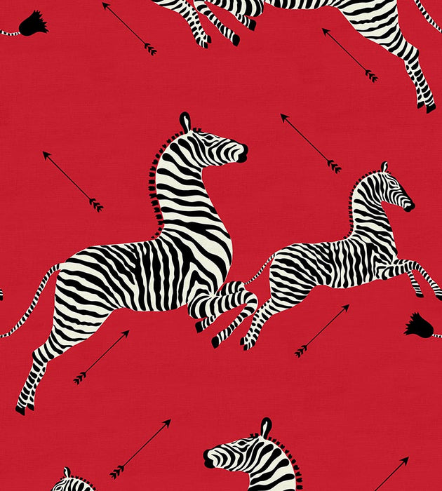 Scalamandre Zebras - Outdoor Masai Red Fabric Sample SC363780001