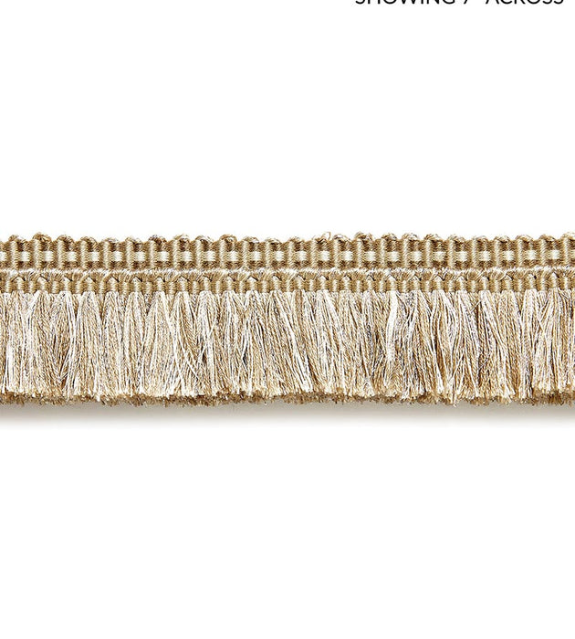 Scalamandre Shimmer Brush Fringe Champagne Trim Sample SCFC14950001