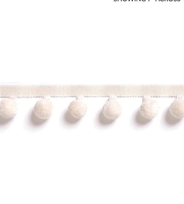 Scalamandre Osborne Pom Pom Fringe Ivory Trim SCFX15000001