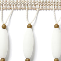Scalamandre Vionnet Beaded Fringe Alabaster Trim SCFX15010001