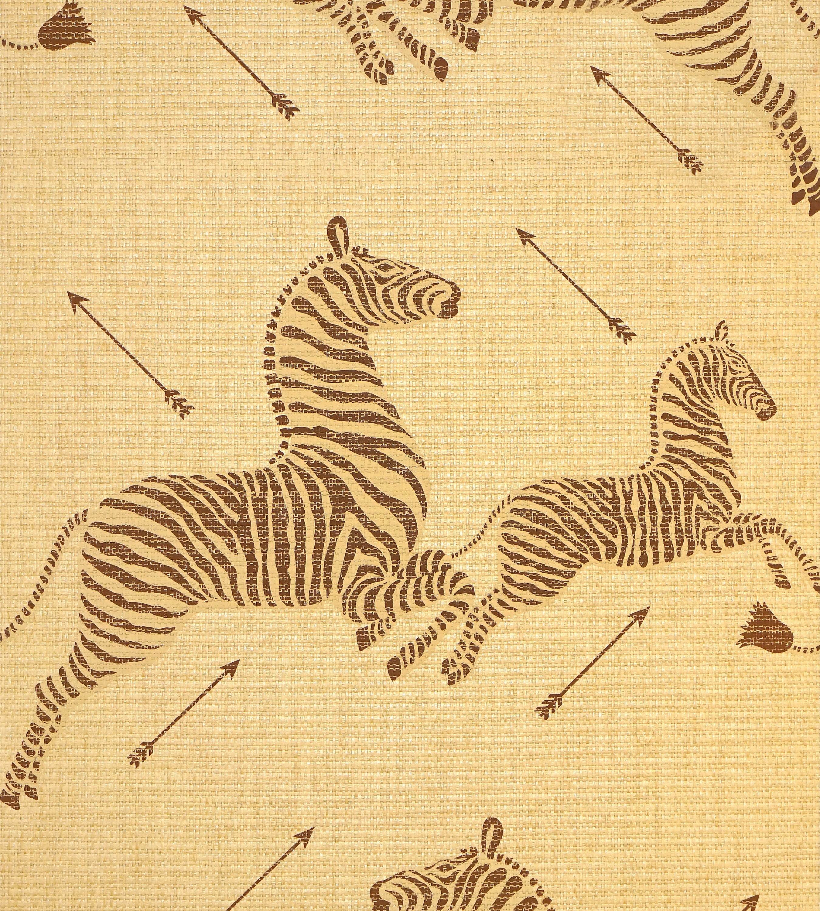 Scalamandre Zebras - Paperweave Natural Wallcovering Sample SCG81388M0001