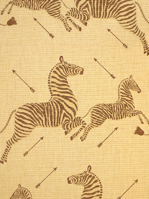 Scalamandre Zebras | Paperweave Natural Wallpaper SCG81388M0001