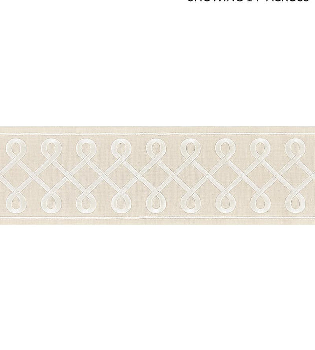 Scalamandre Soutache Embroidered Tape Sand Trim Sample SCT32810001