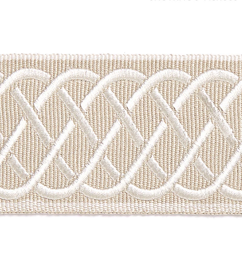 Scalamandre Helix Embroidered Tape Linen Trim SCT32840001