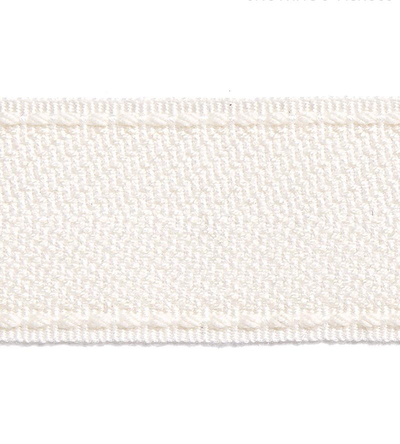 Scalamandre Montauk Herringbone Tape Snow Trim SCT32850001