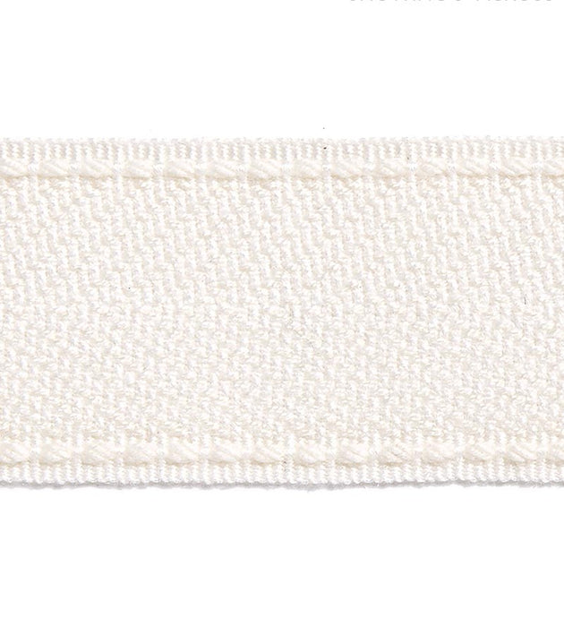Scalamandre Montauk Herringbone Tape Snow Trim SCT32850001