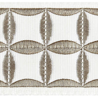 Scalamandre Fiori Embroidered Tape Platinum Trim SCT32880001
