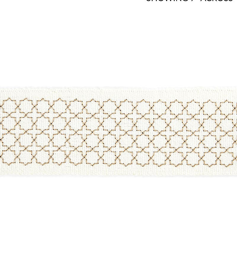 Scalamandre Seville Embroidered Tape Ivory Trim SCT32890001