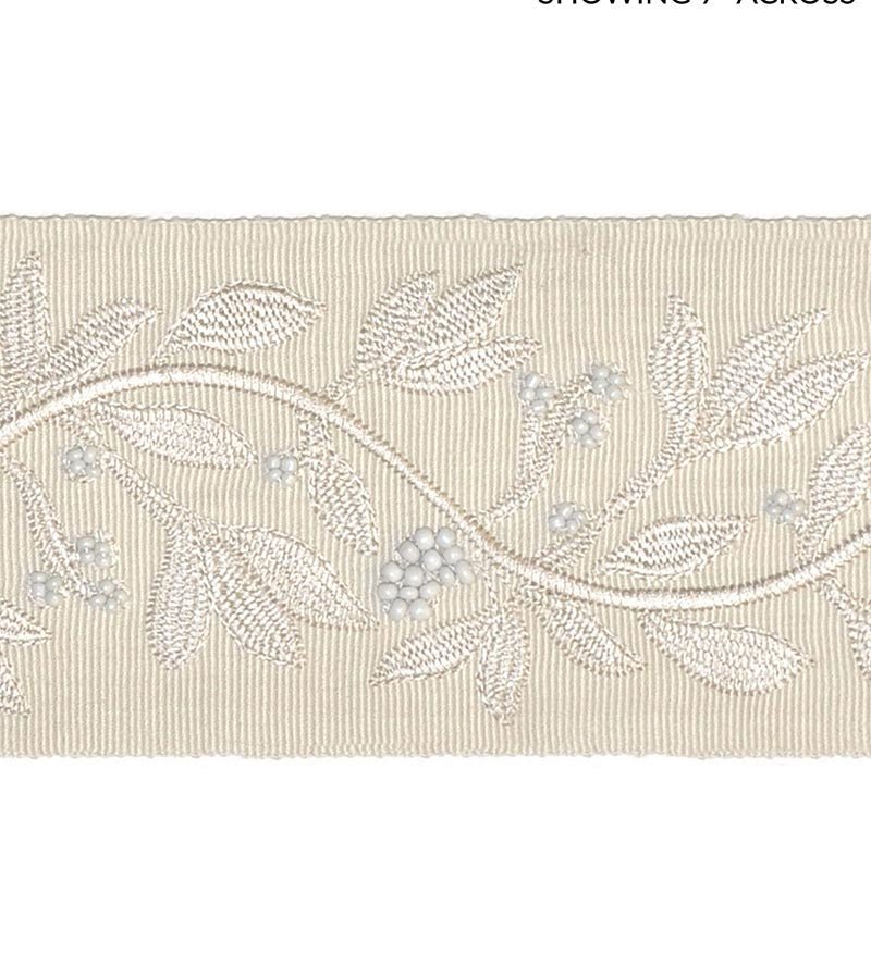 Scalamandre Laurel Embroidered Tape Vellum Trim SCT32920001