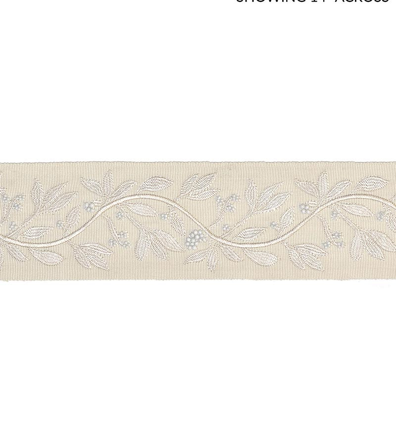 Scalamandre Laurel Embroidered Tape Vellum Trim SCT32920001