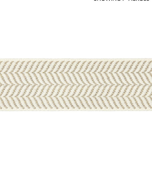 Scalamandre Artemis Tape Flax On Ivory Trim Sample SCT32940001