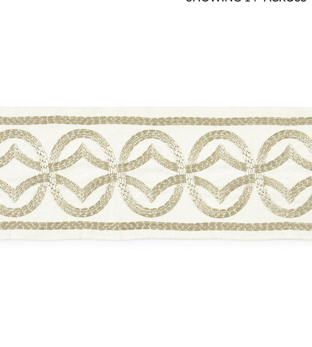 Scalamandre Athena Embroidered Tape Sand Trim Sample SCT33050001