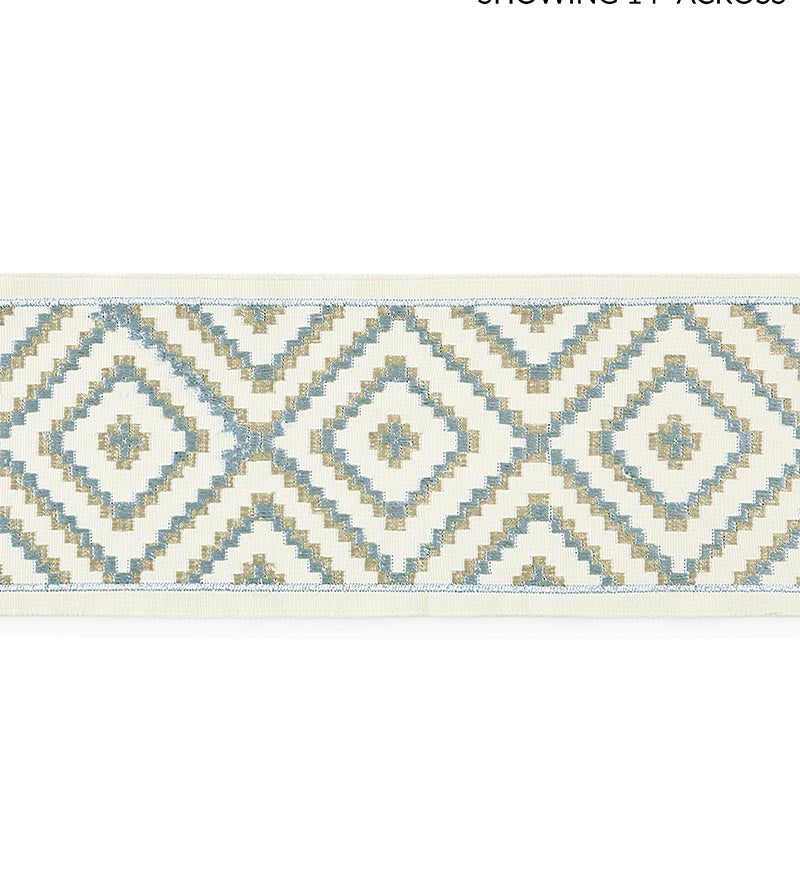 Scalamandre Medina Embroidered Tape Mineral Trim SCT33060001