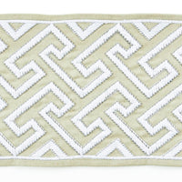 Scalamandre Labyrinth Embroidered Tape Sand Trim SCT33190001