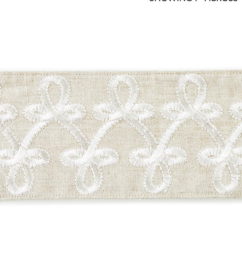 Scalamandre Empress Embroidered Tape Linen Trim SCT33210001