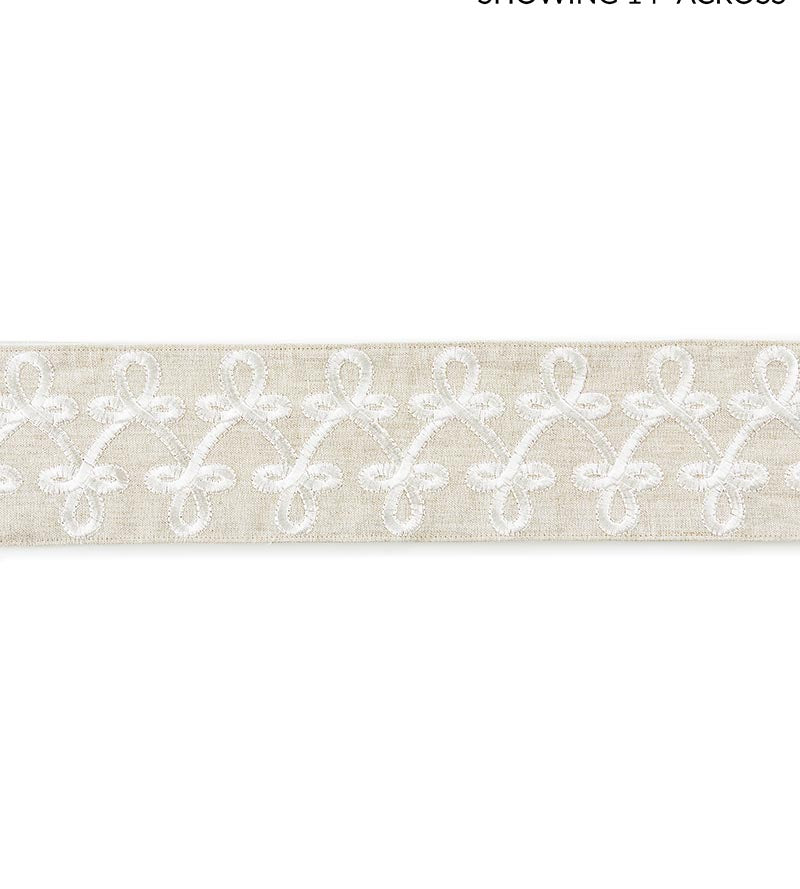 Scalamandre Empress Embroidered Tape Linen Trim SCT33210001