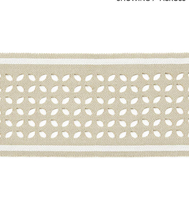 Scalamandre Cassis Laser Cut Tape Linen Trim Sample SCT33230001