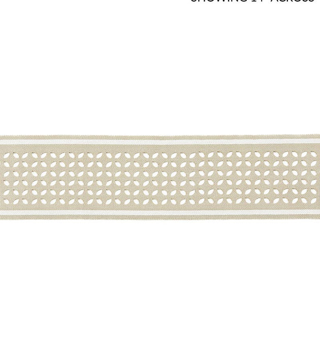 Scalamandre Cassis Laser Cut Tape Linen Trim Sample SCT33230001